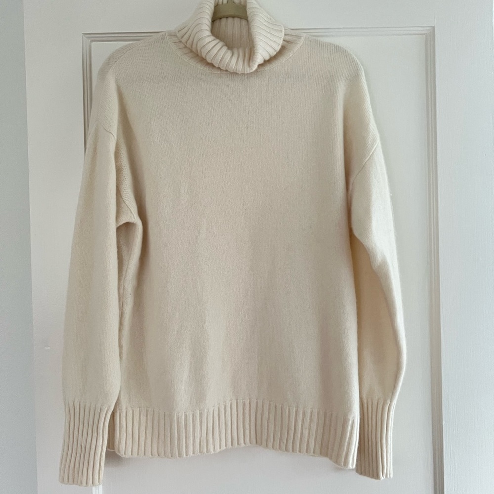 Naadam Luxe Cashmere Turtleneck Tunic White size medium